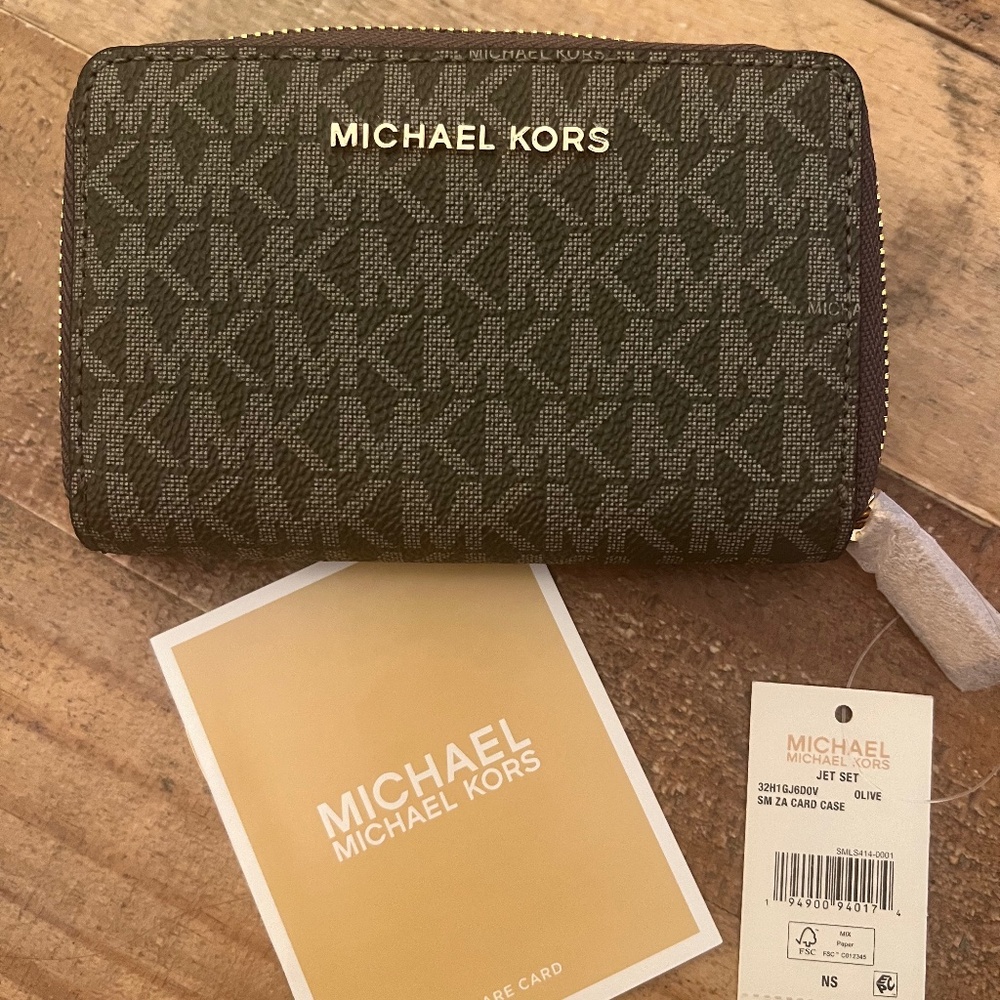 Michael Kors Card Card Case - Olive Green